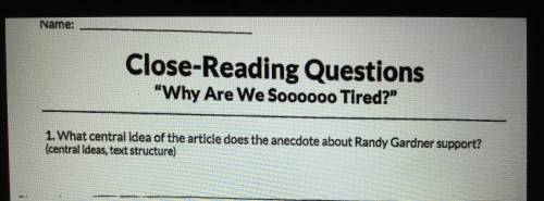 Can someone help me?! This is on the scope scholastic “why are we soooo tired?”