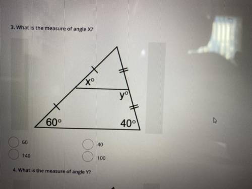 3. What is the measure of angle X?
X=?