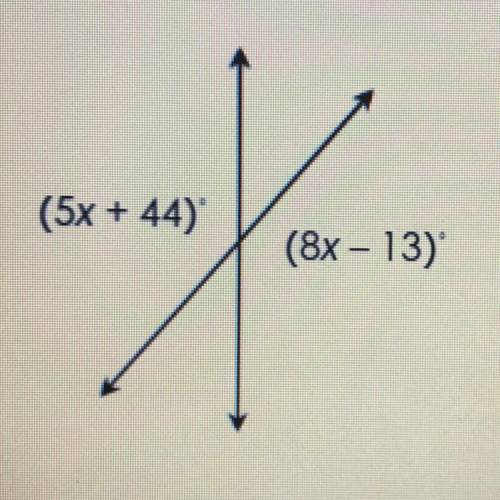Answer fast its due tonight 01/19 <3

is the angle adjacent or vertical? then find the value of