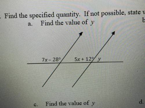 Find the Value of “Y”.