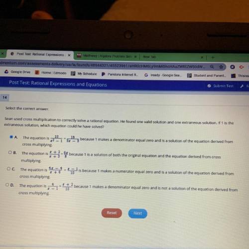 Which equation could he have solved? Is it A or B