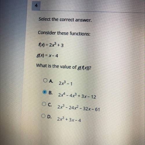 What is the value of g(f(x)