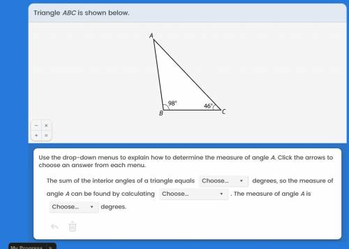Triangle ABC is shown below