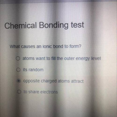 What causes an ionic bond to form?