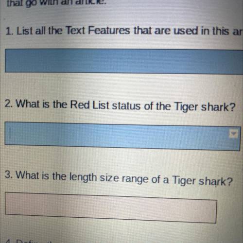 What is the red list status of tiger shark