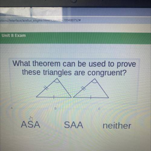 What theorem can be used to prove these triangles are congruent
