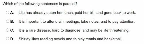 Which is the parallel sentence?