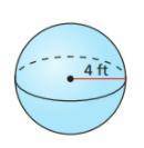 What is the volume of the sphere? Round your answer to the nearest tenth. Explain how you got your