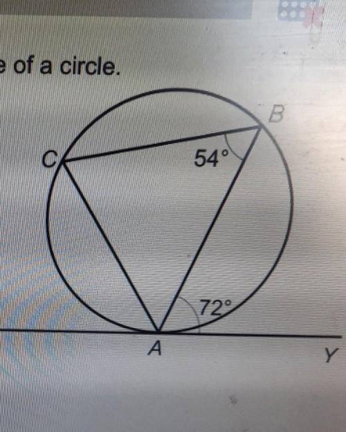 a b and c are points on the circumference of a circle. XY is a tangent to the circle at the point a