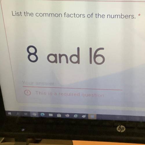 What are the common factors of 8 and 16