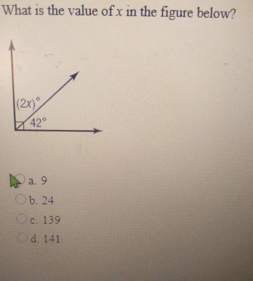 What is the value of x in the figure below (PLS HELP ILL GIVE YOU 100 POINTS AND MARK BRAINLIEST)