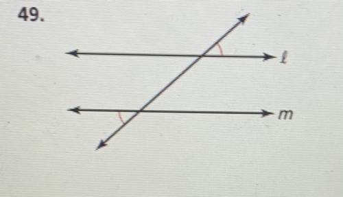 Determine whether lines L and m are parallel. Explain your reasoning.