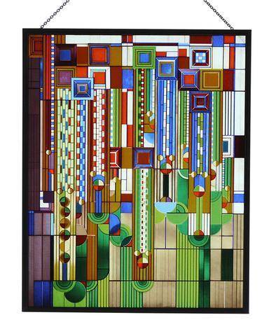 Directions: *See attached images of Wrights work in architecture and stained glass designs:

Write