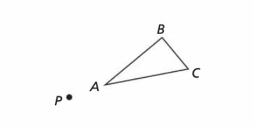 85 points! Sketch the following image on a blank piece of paper and rotate triangle ABC 80 degrees.