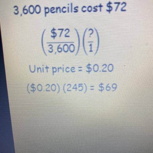Janine used the calculation shown to determine how much she would spend on 245 pencils.

What is h
