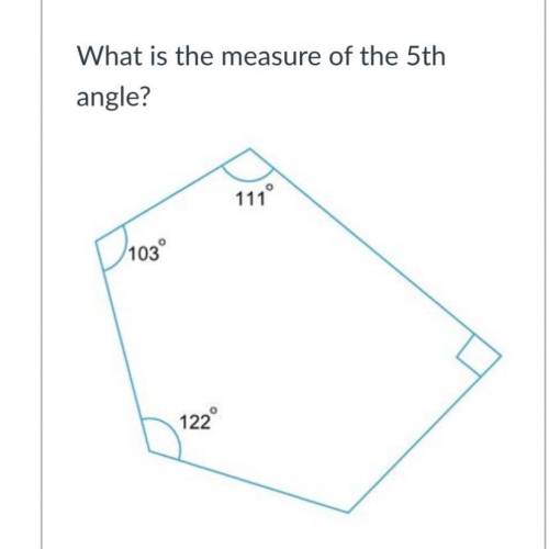 What is the measure of the 5th angle?
