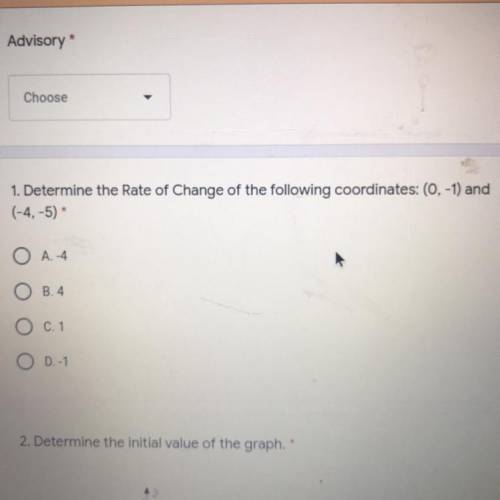 Determine the rate of change of the following coordinates