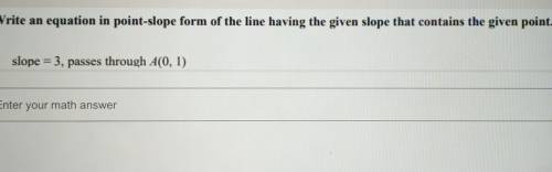 write an equation in point slope form of the line having the given slope that contains the given po
