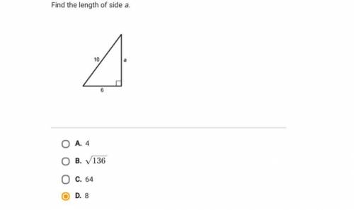 GEOMETRY, BRAINLIEST TO RIGHT ANSWER!
Find the length of side A