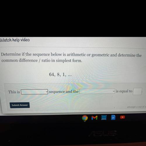 *EXTRA POINTS ASAP*

Answer the boxes :) 
First Dropbox option is “A geometric or an arithmetic” s