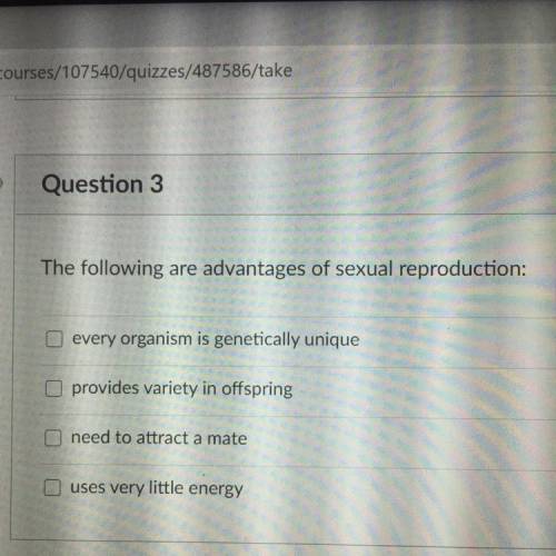 The following are advantages of sexual reproduction