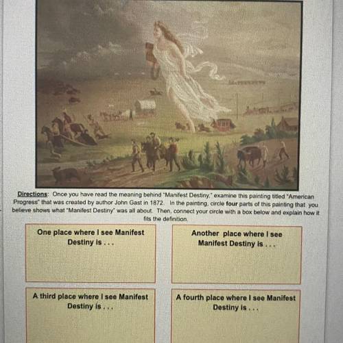 What are the four places of manifest destiny?