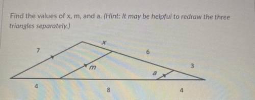 What are the values of m x and a