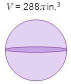 Which sphere has a radius of 4 in.?