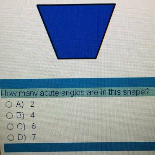 How many acute angles are in the shape￼￼