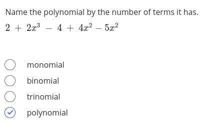 Omg pls help i have like two minutes left plsssss
apparently polynomial is incorrect