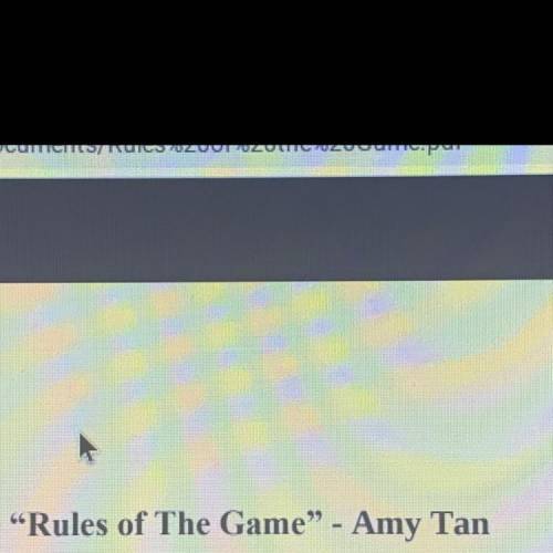 Whats the setting in Rules of the game by Amy tan