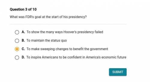 What was FDR's goal at the start of his presidency?