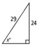 Find the measure of angle x.
A.34
B.40
C.56
D.59