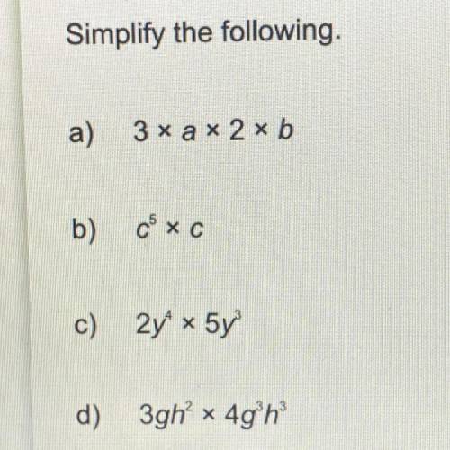 Simplify the following