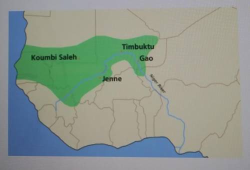 This map shows the boundaries of a West African empire that used trade to become wealthy and powerf