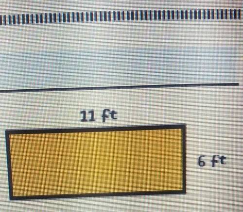 I need help with finding area whats the area of a 11ft an 6ft rectangle