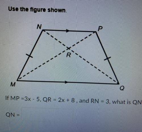 Use the figure shown to find the measure of qn