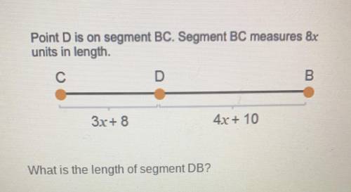 What is the length of segment DB?