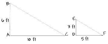 What can you say about the two figures

A.The two figures are congruent but not similar.
B.The two