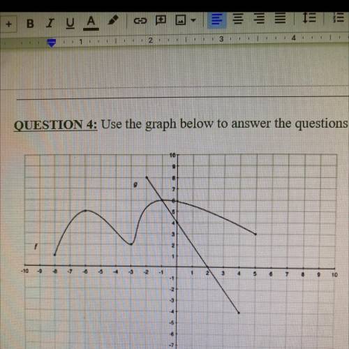 What is the x value when g(x)=1 PLS HELP