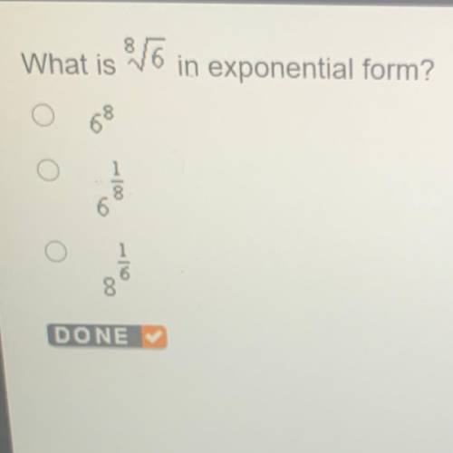 What is 6
in exponential form?
pg
100
8