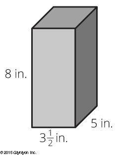 The volume of this prism is 
blank cubic inches. 
a.171
b.20
c.140