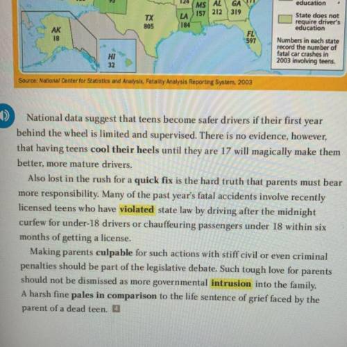 Does completion

of a driver's ed
course help to
lower the number
of crashes involving
teens? Expl