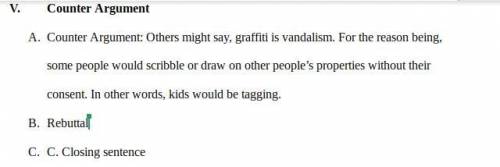 Rebuttal counterargument about graffiti being art

*please dont take literally a whole entire para