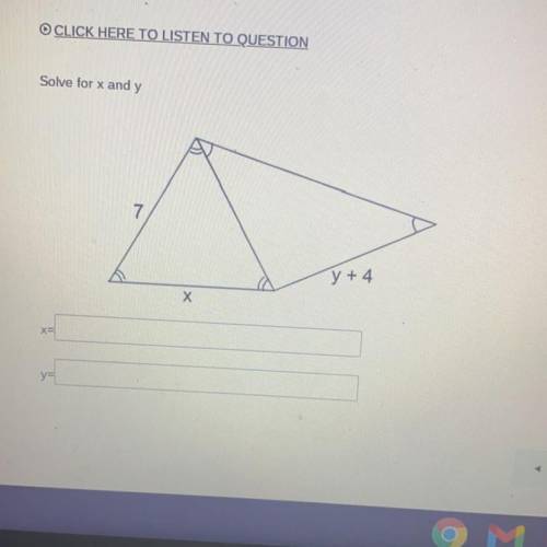 Solve for X and Y
Please help