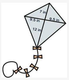 PLEASE HELP QUICK

An artist is designing a kite like the one show below. Calculate the area to de