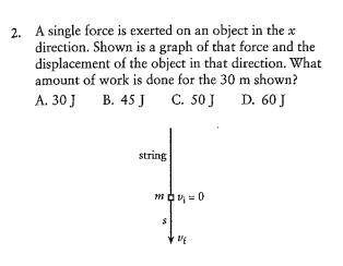 Help please!!

A single force is exerted on an object in the x-direction. Shown is a graph of that
