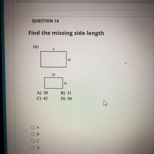 Find the missing length 
I WILL GIVE BRAINLIEST