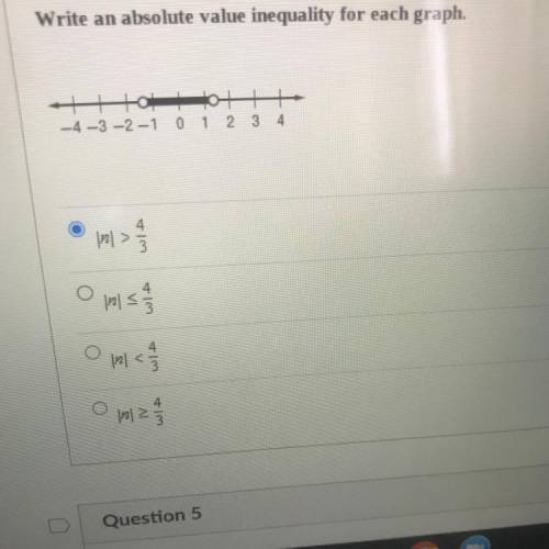 Write an absolute value inequality for each graph explain? right or not