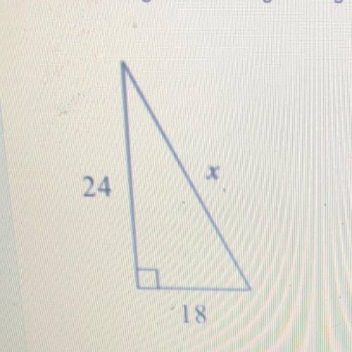 Find the missing side of the right triangle. Write the value only.